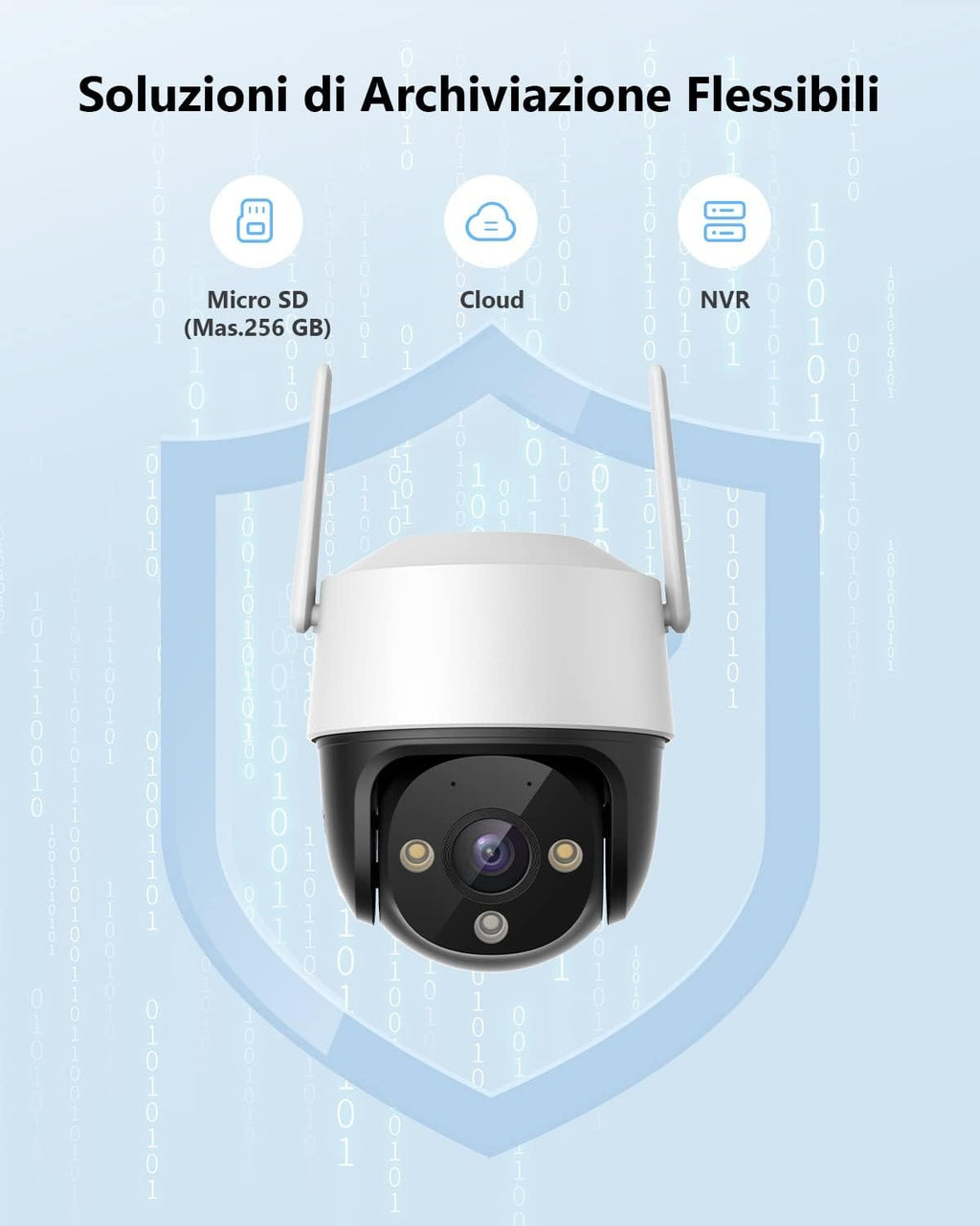 Kit Telecamera Di Sorveglianza Wi-Fi Esterna ANRAN 5MP Solare - Pan/Tilt, Audio, Visione Notturna