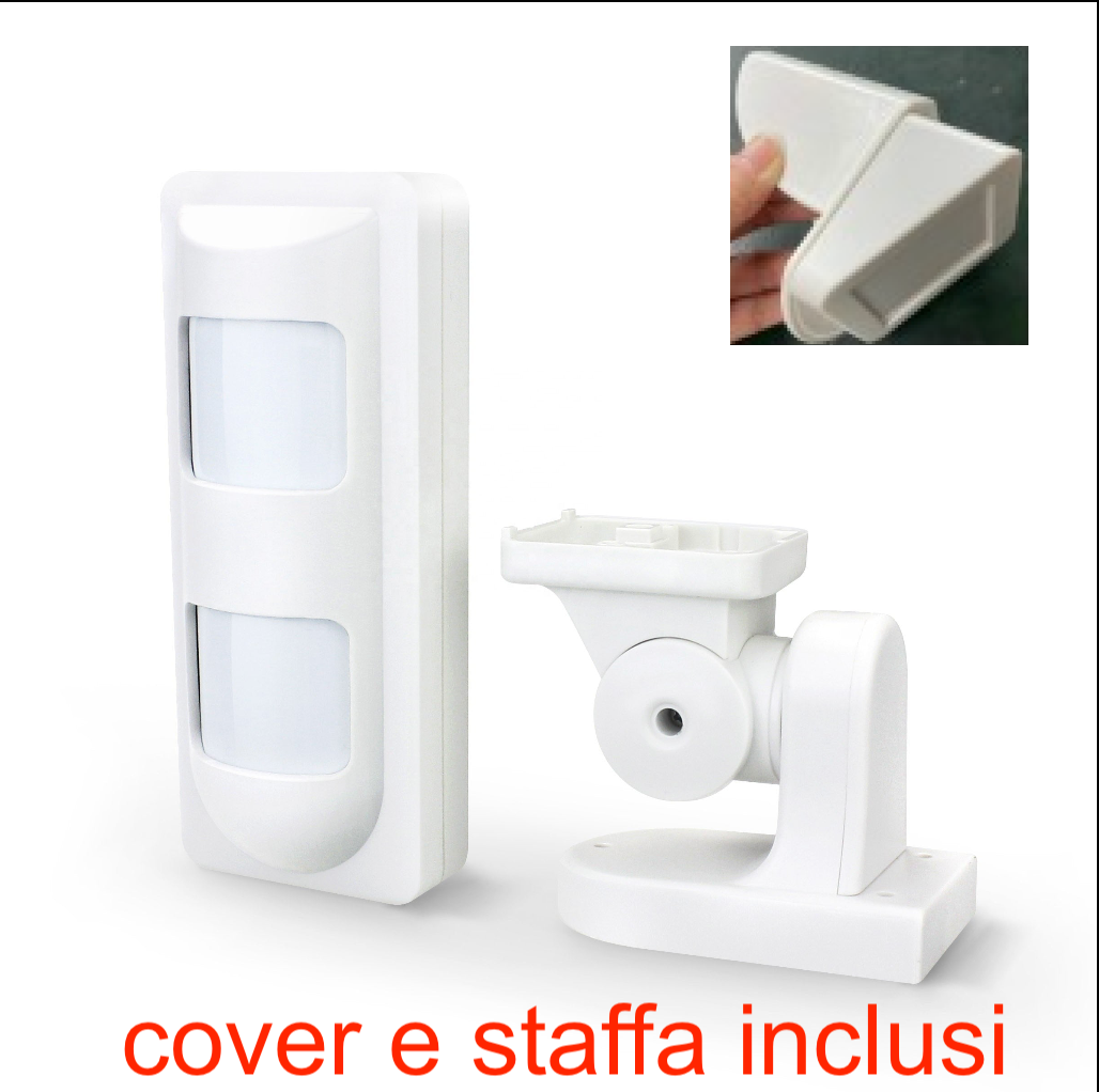 Sensore volumetrico esterno allarme perimetrale via filo Anti Mask tripla tecnologia
