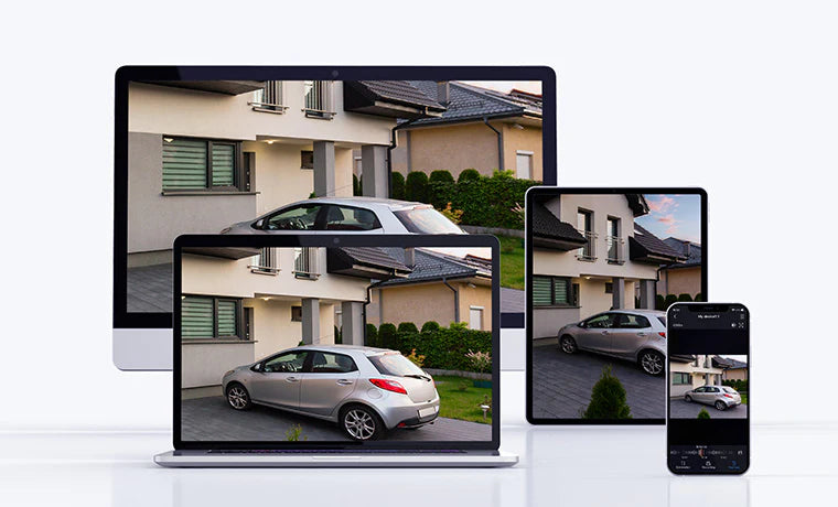 KEEWS300 – Kit videosorveglianza FULL HD wireless 8 canali con 8 telecamere , HD 1 TERA microfono integrato, rilevazione umana, Compatibile con Alexa