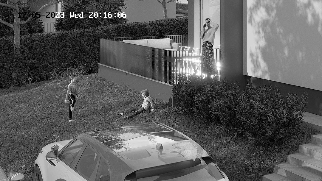 KEEWS300 – Kit videosorveglianza FULL HD wireless 8 canali con 8 telecamere , HD 1 TERA microfono integrato, rilevazione umana, Compatibile con Alexa