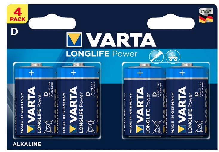 Varta 4920121414 Longlife Power (High Energy) Batteria Alcalina