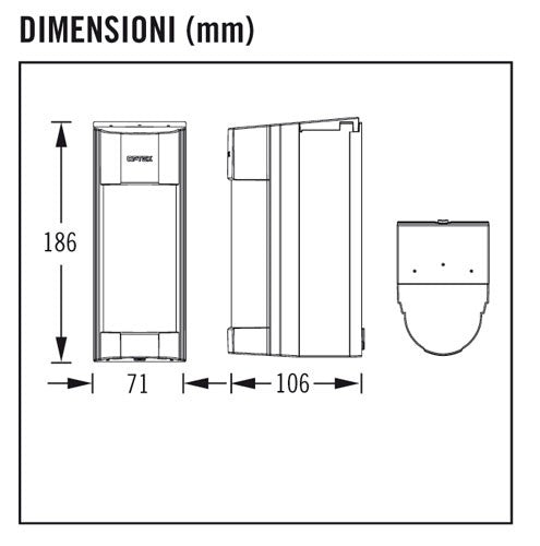 Sensore da esterno PIR+MW OPTEX GRDVXI-RDAM per HDPRO