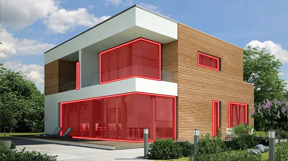 Sensore a barriera tendina tenda da esterno senza fili MW+IR