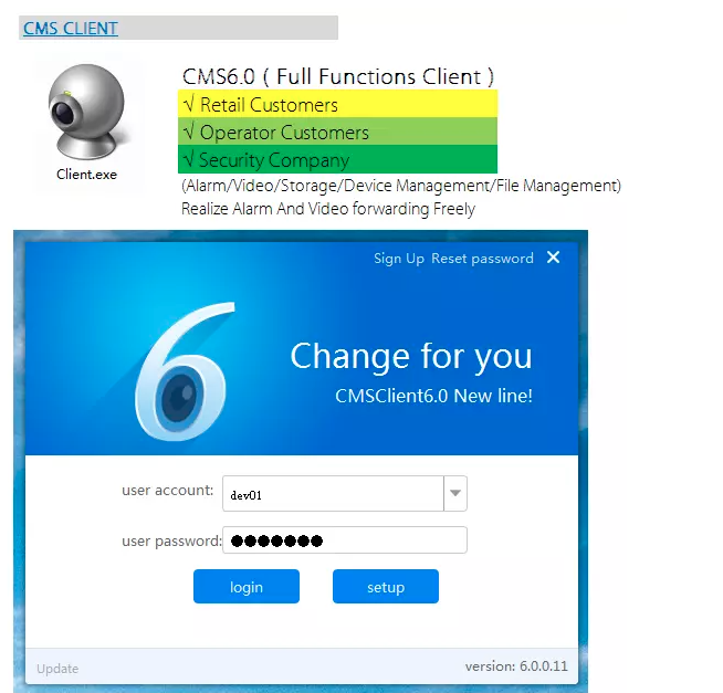 Telecamera da esterno Video-allarme IP camera cam HD 2MPX wireless senza fili