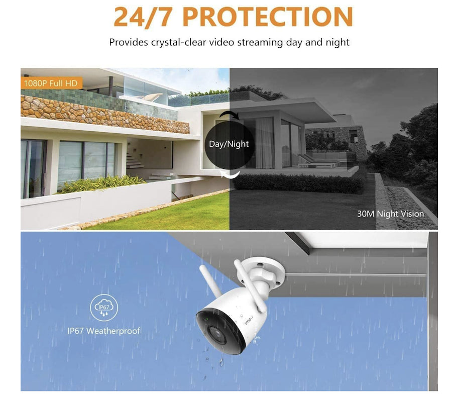 Telecamera WiFi da Esterno Rilevamento Umano e Animale Notturna 1080p