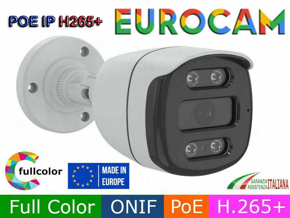 Kit Videosorveglianza NVR 4 CANALI POE ONVIF + 4 TELECAMERE IP POE FULL COLOR 3M