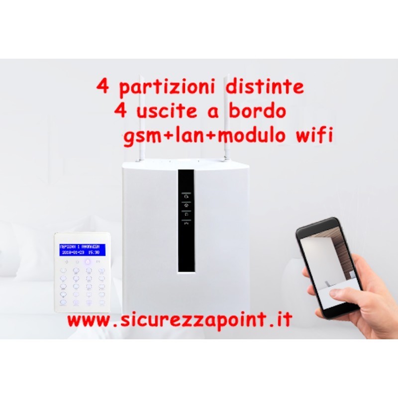 Nuova Centrale Allarme HDPRO-WEB-IRON tripla frequenza LAN+GSM+GPRS+SMS