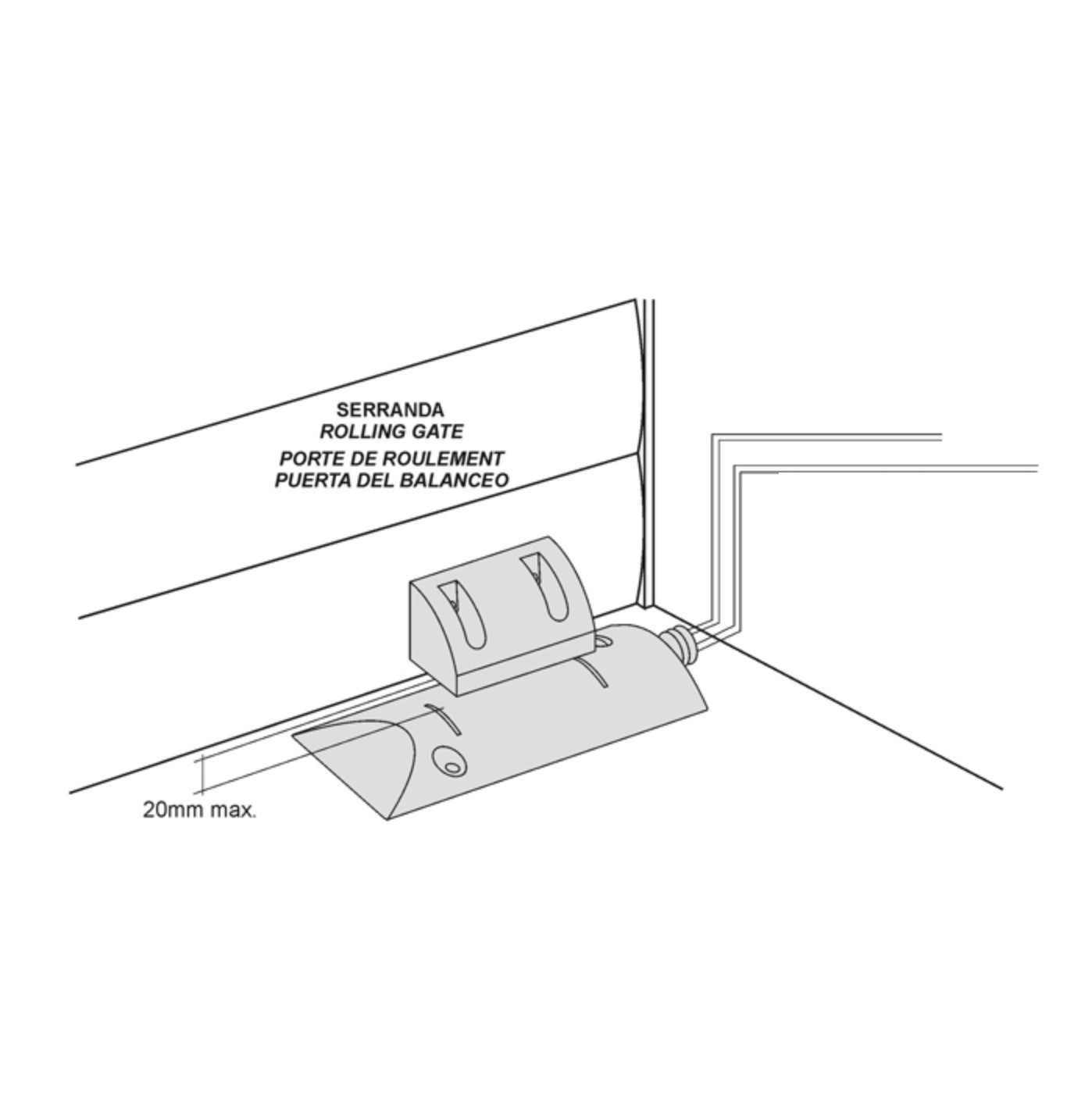 Sensore wireless TRPLA FREQUENZA HD Garage contatto magnetico porta/finestra specifico per porte basculanti, ferro, metallo.