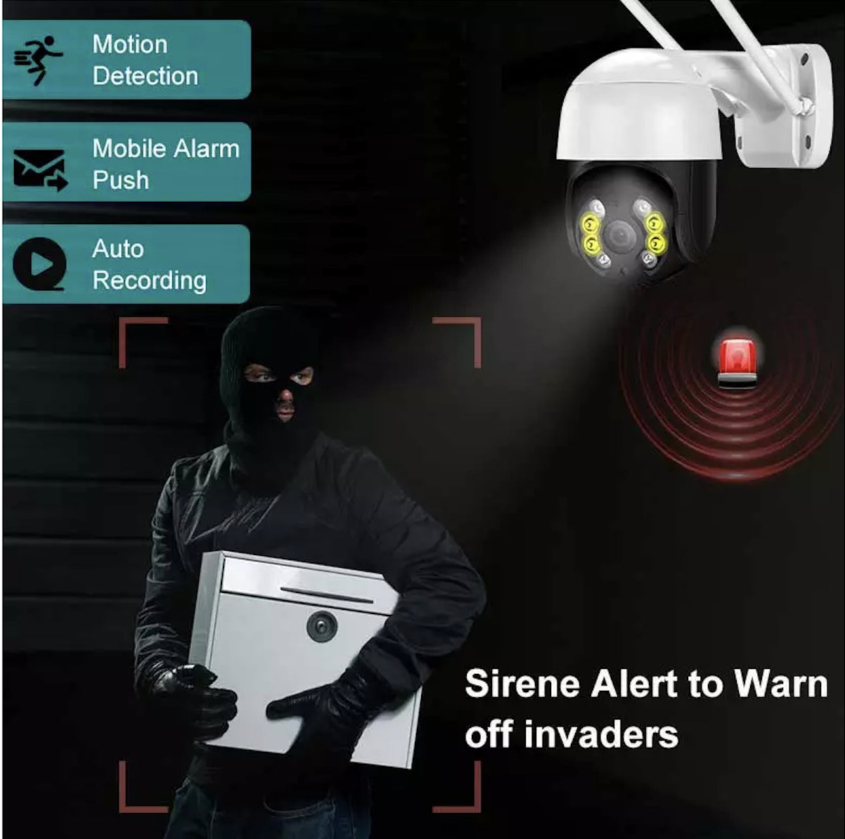 KIT VIDEOSORVEGLIANZA SPEED DOME WIRELESS FULL HD IP 4 TELECAMERE 3 MPX WIFI DA REMOTO SENZA FILI