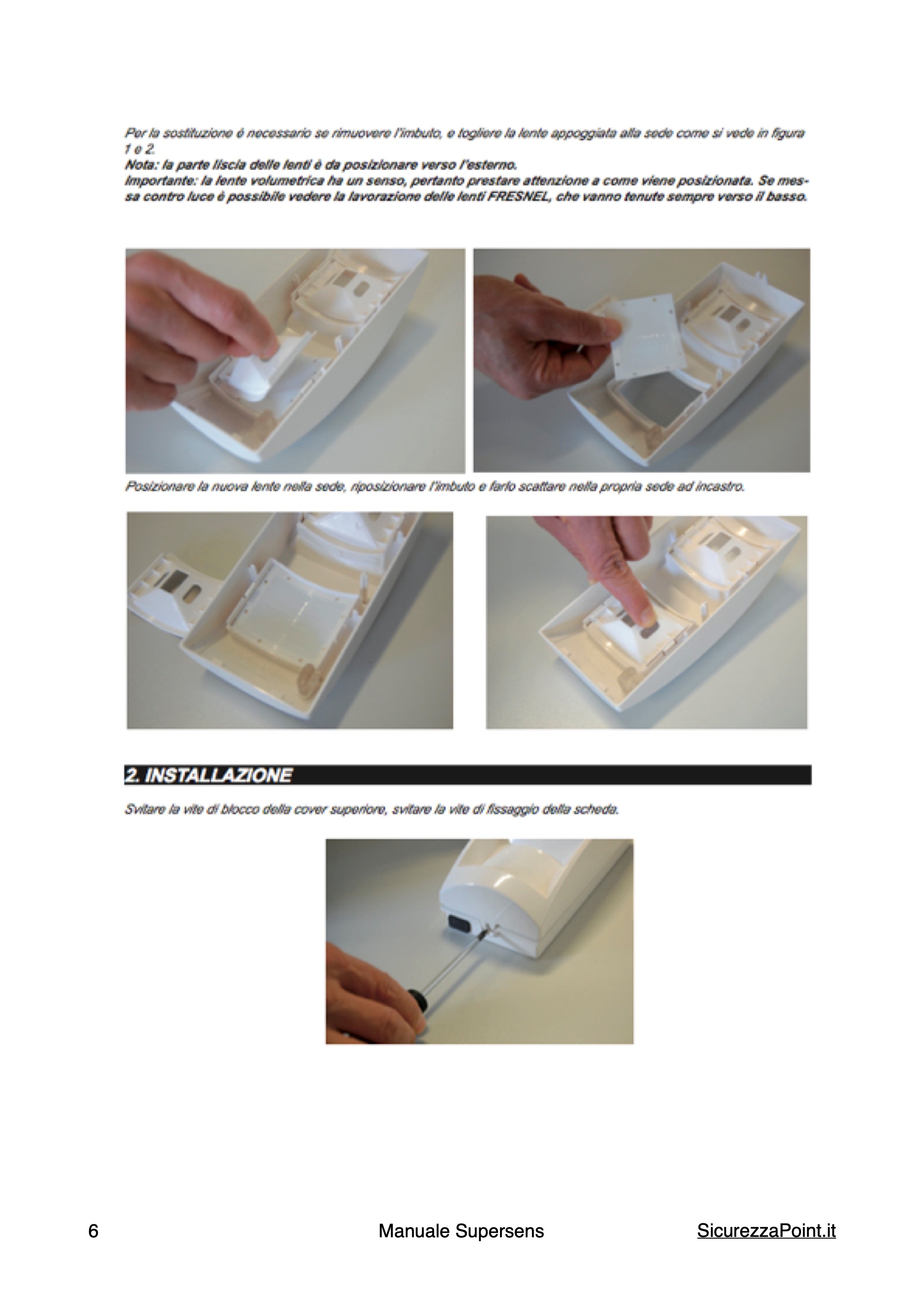 Manuale sensore da esterno Doppio IR Supersens